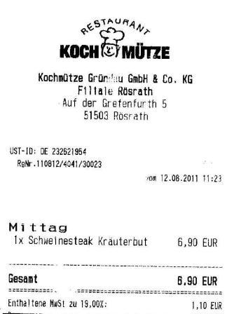 mciv Hffner Kochmtze Restaurant